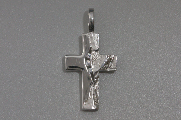 Kreuz Silber 925 rhodiniert Sueno