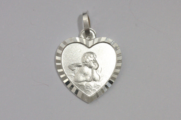 Herzanhänger mit Schutzengel Silber 925
